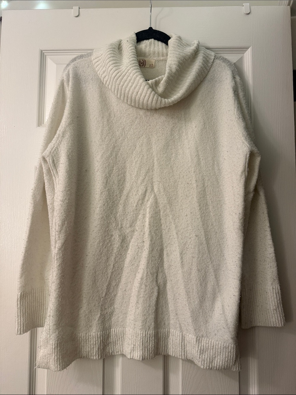 SO Cream Cowl Neck Sweater